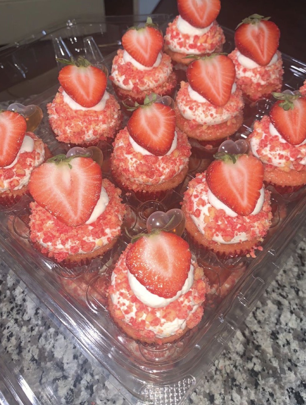 Strawberry shortcake cupcakes