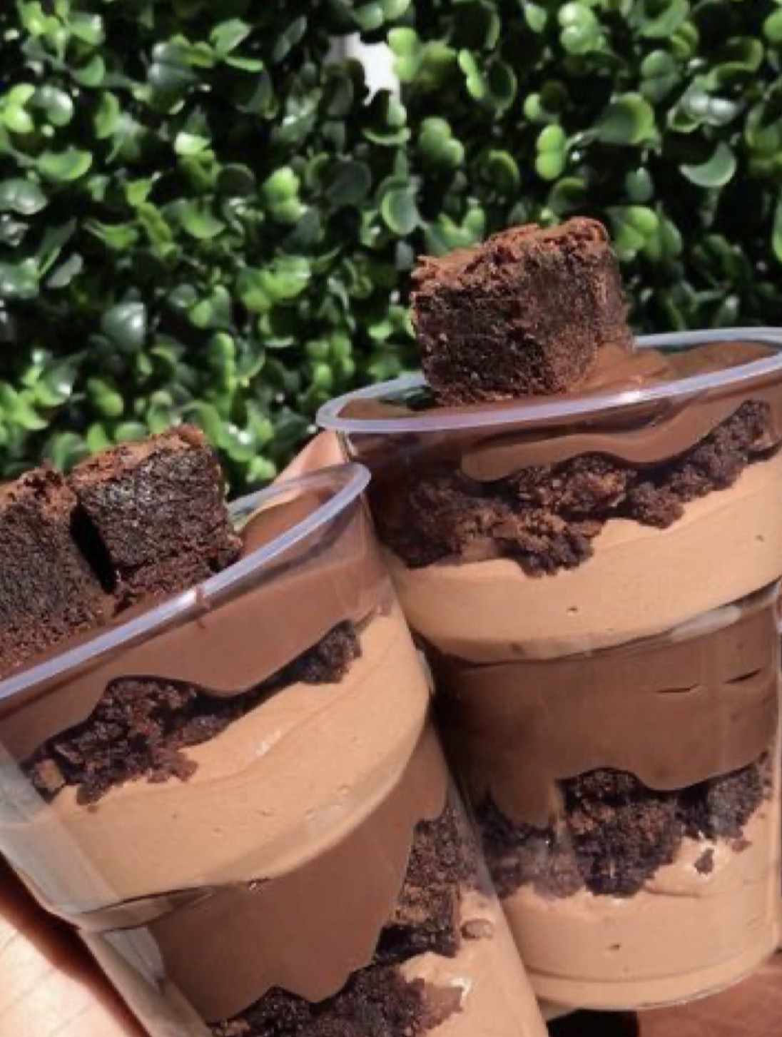 Fudge brownie cup